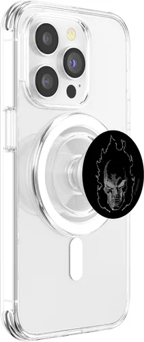 Miniatura 3 de Marvel Ghost Rider Flaming Skull 90s PopSockets MagSafe PopGrip para iPhone