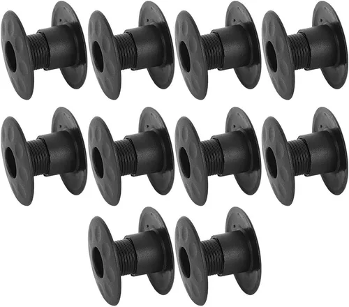 Miniatura 9 de Pissente Varillas de cojinete de futbolín, 10 pares de bujes de futbolín de mesa de plástico negro, varillas de rodamiento de futbolín