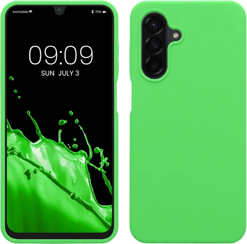 Miniatura 156 de kwmobile Funda Compatible con Samsung Galaxy A14 5G - Funda de teléfono de TPU y silicona con acabado suave - Verde Lima