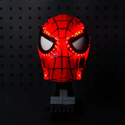 VONADO Kit de luz LED compatible con la máscara de Lego Spider Man 76285 (solo luces, sin modelos) Juego de iluminación creativa Accesorios