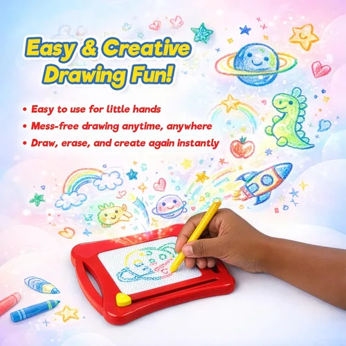 Miniatura 4 de JA-RU Toy Story Magic Draw-Bloc de dibujo magnético (paquete de 2) juguetes de viaje en automóvil, tablero de escritura para niños pequeños sin