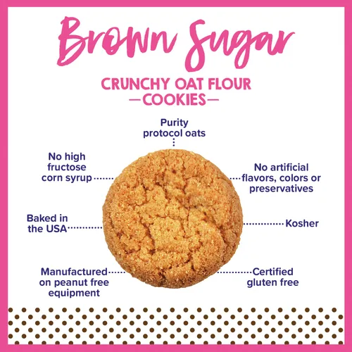 Miniatura 3 de Goodie Girl - Mini galletas de azúcar morena, galletas sin gluten para niños, paquetes de 100 calorías, sin maní, envueltas individualmente