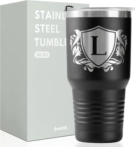 Miniatura 31 de Onebttl Regalos personalizados para hombres con iniciales, vaso de viaje con monograma para él, tazas de café personalizadas, regalos únicos