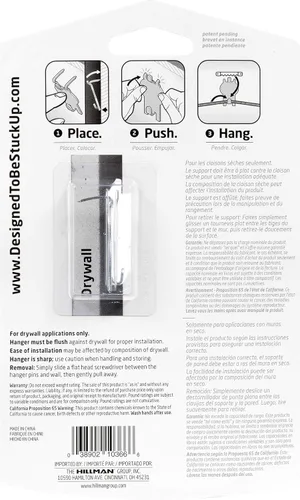 Miniatura 4 de High and Mighty 515300 - Colgador de cuadros (20 libras, 2 piezas)