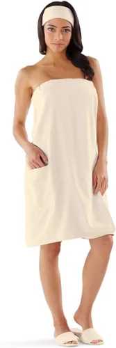 Miniatura 9 de Boca Terry - Toalla de baño de microfibra para mujer, toalla de baño con broches para después de la ducha, gimnasio, sauna, playa o piscina.