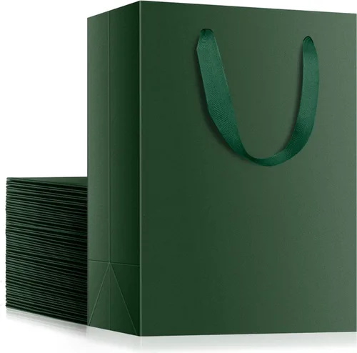 Miniatura 35 de EUSOAR Bolsas de compras de papel con asas, paquete de 25 bolsas pequeñas de papel kraft de 5.9 x 2.3 x 7.8 pulgadas, bolsa de mercancía