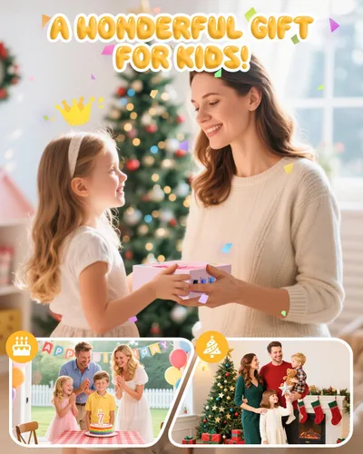 Miniatura 7 de Cámara para Niños con Impresión Instantánea, Cámara Instantánea HD 1080P para Niños con Tarjeta de 32G y 3 Rollos de Papel de Impresión, Juguete