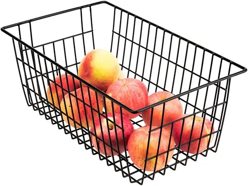 Miniatura 3 de SANNO Organizador de cesta para congelador, divisor de almacenamiento de alambre de metal para refrigerador, cesta de alambre organizador
