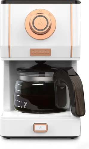 Miniatura 8 de Amaste Cafetera, Máquina de Café de Goteo Estilo Retro de 25 Oz con Jarra de Café de Vidrio con Filtro de Café Reutilizable y Tres Modos de Arábica