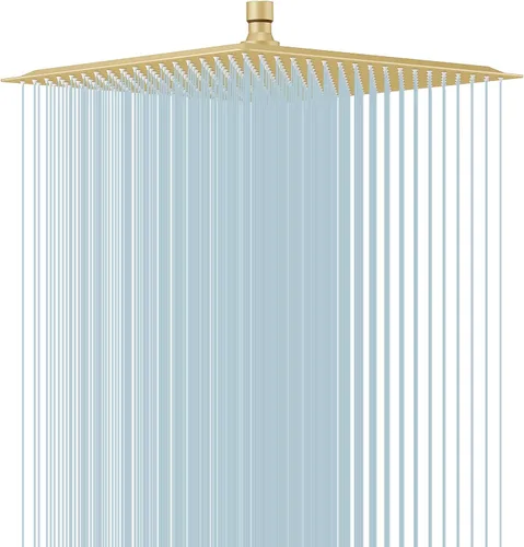 Miniatura 22 de BESy Cabezal de ducha de lluvia de 16 pulgadas, lluvia cuadrada de 16" y cabezal de ducha de baño de acero inoxidable de alta presión, ultra delgado