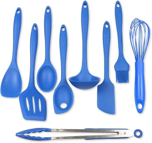 Miniatura 16 de Juego de 5 utensilios de cocina Chef Craft, de silicón, de color azul, Juego de 7 piezas, Amarillo