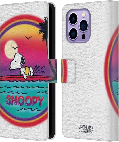 Miniatura 37 de Head Case Designs Funda de piel con licencia oficial de Peanuts Beach Surf Snoopy Boardwalk Airbrush compatible con Apple iPhone 11