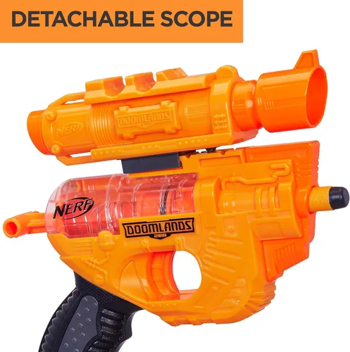 Miniatura 3 de Nerf Holdout Doomlands - Pistola de juguete con Detachablex de 1.575 in y 2 dardos oficiales Doomlands Elite para niños, adolescentes y adultos