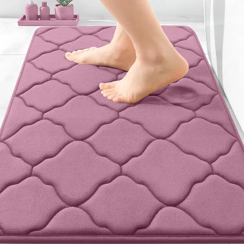 Miniatura 284 de OLANLY Alfombra de Baño de Espuma Viscoelástica de 24 x 16 pulgadas, Ultra Suave y Absorbente, Alfombras de Baño Antideslizantes, Cómodas, Lavables