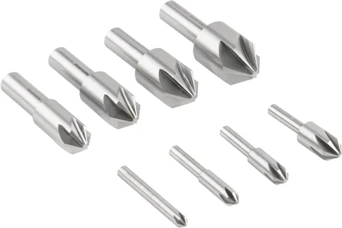 Miniatura 9 de Accusize Industrial Tools Avellanador de la máquina de 60 grados 6 de la flauta H.SS, 8 PC, tierra de la precisión, 0206-0010 60 Grados 6 Flauta