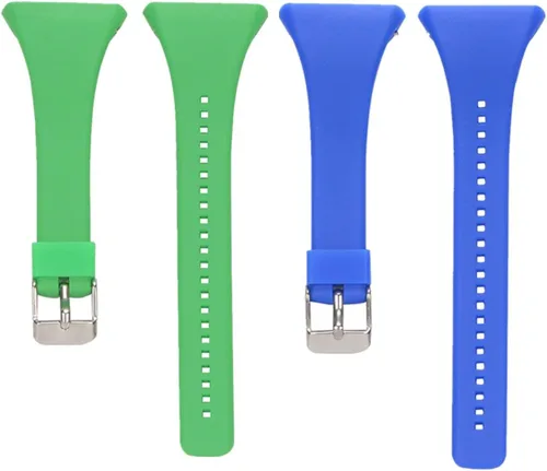 Miniatura 6 de Watch Strap compatible with Polar FT4,Adjustable Silicone Sports Strap Replacement Band for Polar FT7 Smart Watch Negro y verde