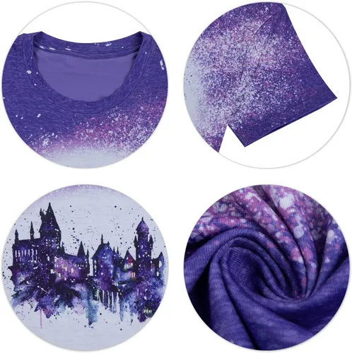 Miniatura 5 de MOUSYA Magic Castle - Camisa divertida de mago para vacaciones familiares, camiseta casual de manga corta para vacaciones
