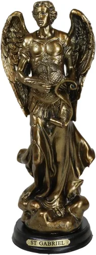 Miniatura 5 de Ebros - Estatua de Arcángel del Consejo Angélico de la Iglesia Católica Ortodoxa Oriental, estatua de 8 pulgadas de alto con placa de nombre