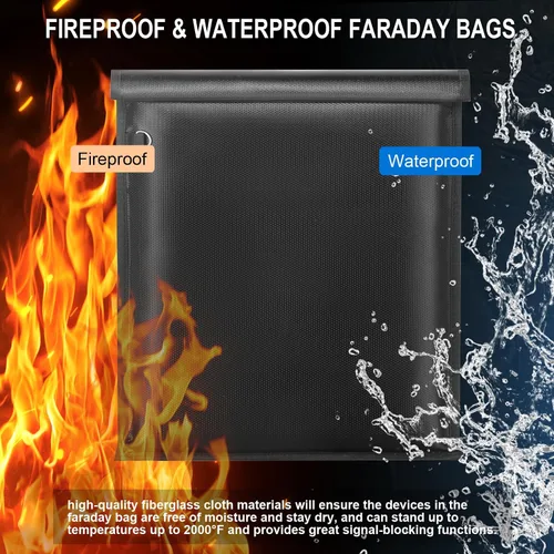 Miniatura 3 de yaokvide Bolsas Faraday para teléfonos y llaves de coche, protector de llavero Faraday ignífugo e impermeable, bolsa bloqueadora de señal antirrobo