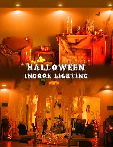 Miniatura 2 de JandCase BR30 Bombillas de Halloween, Bombillas de inundación naranja de Halloween con base E26 para interiores, Bombillas de inundación naranja