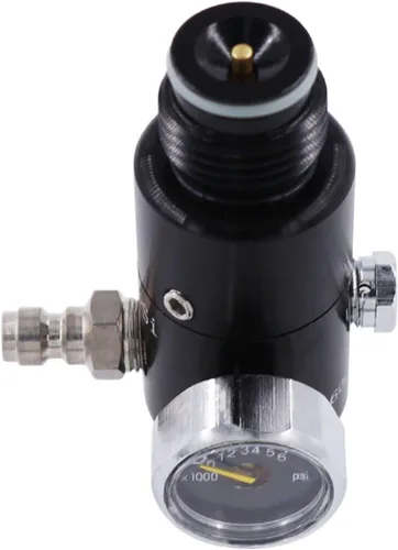 Miniatura 7 de TUXING 4500PSI Paintball Air Tank Regulator & Valve Guage, Durable Aluminum Paintball Regulator for Paintball Airsoft PCP Compressed Air CO2 Rojo