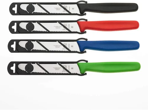 Miniatura 6 de Mercer Culinary Cuchillo de barra dentado ondulado de punta redondeada, rojo, 4.3