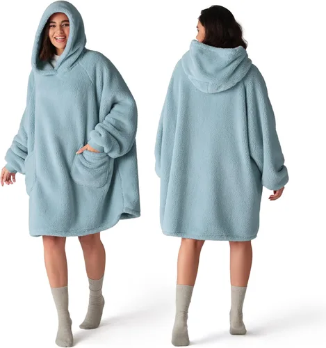 Miniatura 11 de Bedsure Manta con capucha portátil, regalos para el Día de la Madre para mujeres, sudadera con capucha cálida y acogedora para mujeres y hombres