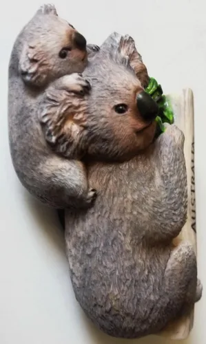 Miniatura 3 de WitnyStore Pequeño Koala Mamá y Bebé Animales australianos Australia y Oceanía Atracciones Turísticas Resina Refrigerador Imán Viajero Recuerdo