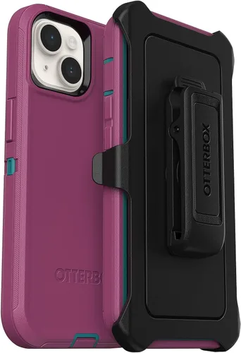 Miniatura 10 de OtterBox iPhone 14 y iPhone 13 (solo) - Funda Defender Series - Negro - Resistente y duradero - con protección de puerto - Incluye clip de funda