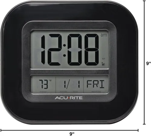 Miniatura 2 de AcuRite Reloj de pared digital atómico, 9