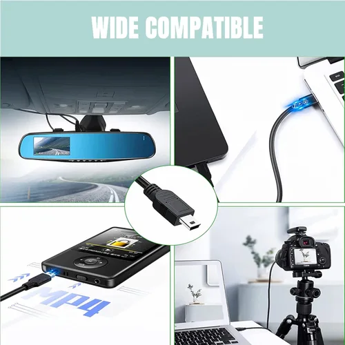 Miniatura 5 de Cable de alimentación USB Mini-8pin de 3.3 pies para Nikon Coolpix P50 S520 S230 S220 S3500 P500