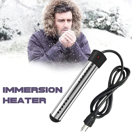 Miniatura 3 de Calentador de inmersión de ebullición rápida de 2000 W: compacto y portátil, apagado automático de seguridad, diseño resistente al óxido para baños