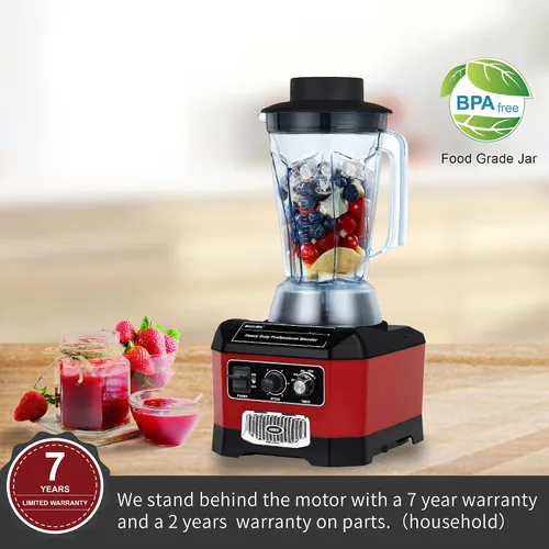 Miniatura 7 de BioloMix Licuadora comercial resistente, 2200W 60Oz Licuadora profesional de cocina batidos, batidos, hielo y frutas congeladas, contenedor
