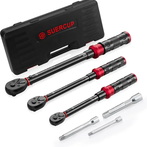 Miniatura 8 de SUERCUP Llave dinamométrica de clic de 1 pulgada, 200-1300 pies-libra/271-1761.5Nm, llave dinamométrica de clic de doble dirección de 48 dientes