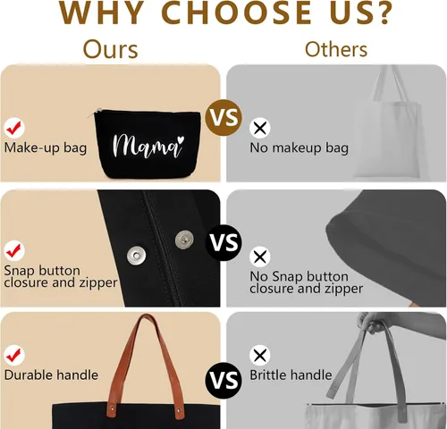 Miniatura 10 de Lamyba Regalos para mamá nueva, bolso de mano con bolsa de maquillaje, regalos geniales para mamá por ser/mamá embarazada/mujeres embarazadas