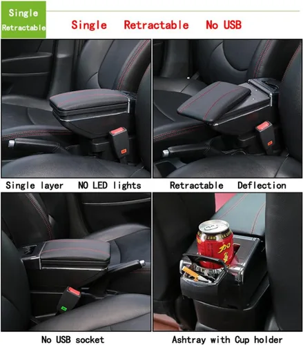 Miniatura 3 de Caja de almacenamiento de reposabrazos de cuero para consola central de automóvil para Peugeot 301/para Citroen c-Elysee 2007 2008 2009 2010 2011
