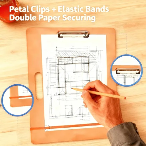 Miniatura 7 de HXILAJM Tablero de dibujo de 13 x 17 pulgadas con asa, tablero de dibujo portátil para artistas con clip ajustable y bandas de goma, suministros