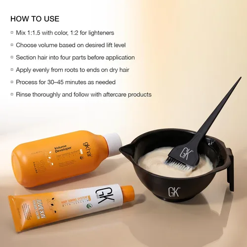 Miniatura 6 de GK HAIR Hair Creme - Desarrollador de 20 volúmenes de 5 onzas líquidas para teñir el cabello, tinte de tóner semipermanente de alto rendimiento