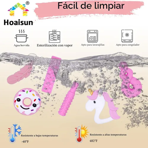 Miniatura 6 de Collares masticables para niñas sensoriales, collar masticable, juguetes sensoriales para niños con autismo, TDAH, SPD, masticación, dentición o Rosa
