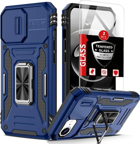 Miniatura 43 de Funda para iPhone 12 Pro Max con 2 protectores de pantalla, cubierta deslizante integrada para cámara para 12Pro Max, funda para teléfono
