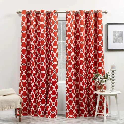 Miniatura 13 de Exclusive Home Gates panel de cortinas en par para ventana, con arandelas en la parte superior, para oscurecimiento de habitación, tejidas