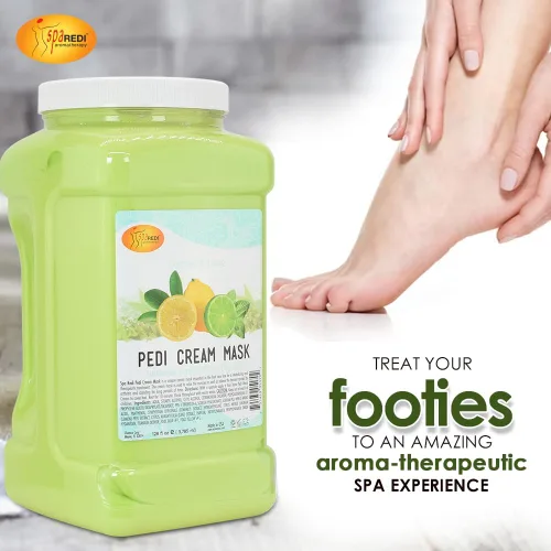 Miniatura 4 de SPA REDI - Mascarilla de crema corporal y pies, limón, 128 onzas - Masaje de pedicura para pies y cuerpo cansados, hidratante, piel fresca
