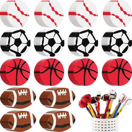 32 borradores deportivos para baloncesto, fútbol, fútbol, béisbol, para fiestas temáticas de cumpleaños, regalos, recompensas para el aula,