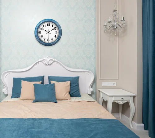 Miniatura 5 de JENLYSTIME Reloj de pared retro de 12 pulgadas, silencioso, sin tictac, funciona con batería, movimiento fácil de leer, relojes de pared para 12