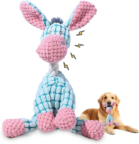 Miniatura 9 de Juguetes para perros, juguete de peluche indestructible, juguetes para perros para masticadores agresivos, juguete chirriante para masticar perros