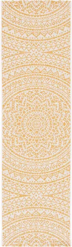 Miniatura 126 de SAFAVIEH Alfombra lavable para exteriores, colección Courtyard - Pasillo de 2.3 x 8 pies, color beige claro y marrón claro, no desprende pelusa