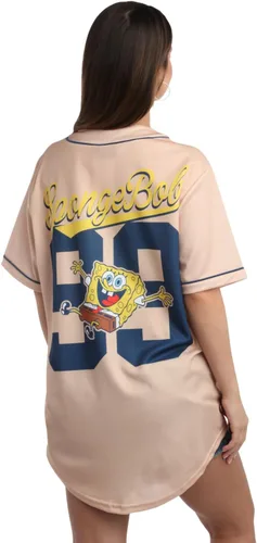 Miniatura 4 de Nickelodeon Camiseta de béisbol de Bob Esponja para mujer, camisa de uniforme de moda, camiseta con botones para mujer, S-L