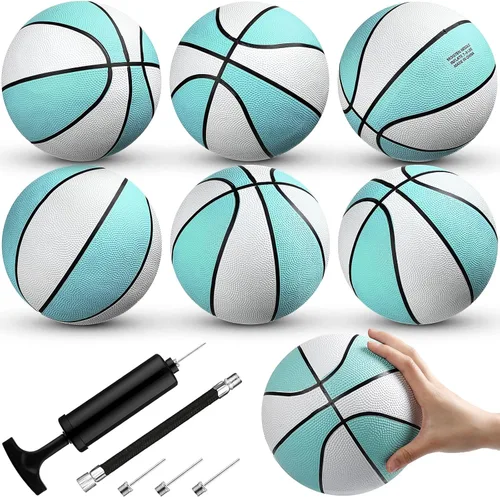 Miniatura 10 de Honoson Paquete de 6 unidades de baloncesto para piscina acuática, de goma, impermeables, para fiestas de verano en el lago