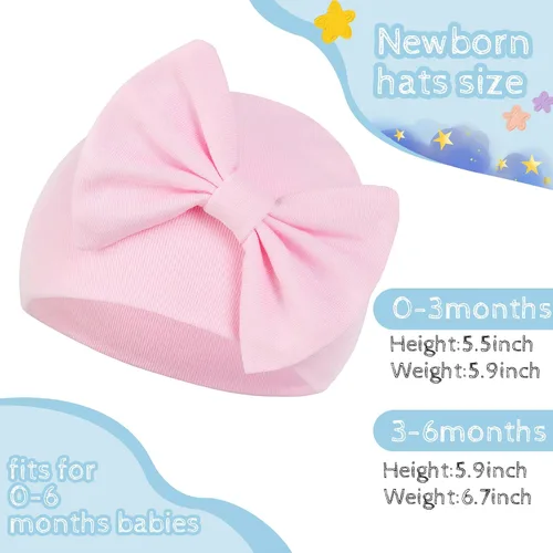 Miniatura 5 de Zando Gorros de bebé recién nacido, gorro suave lindo para bebés de 0 a 6 meses