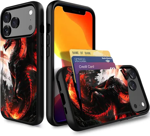 Miniatura 143 de Funda para iPhone Air, funda tipo cartera con ranura para tarjeta oculta, a prueba de golpes, TPU y PC, funda protectora de doble capa para iPhone